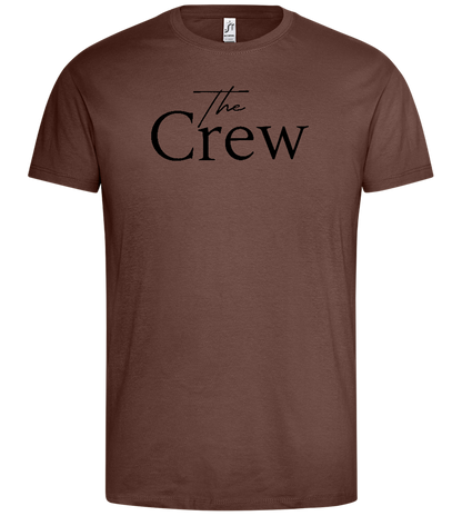 It's The Crew - Premium men's t-shirt_CHOCOLATE_front