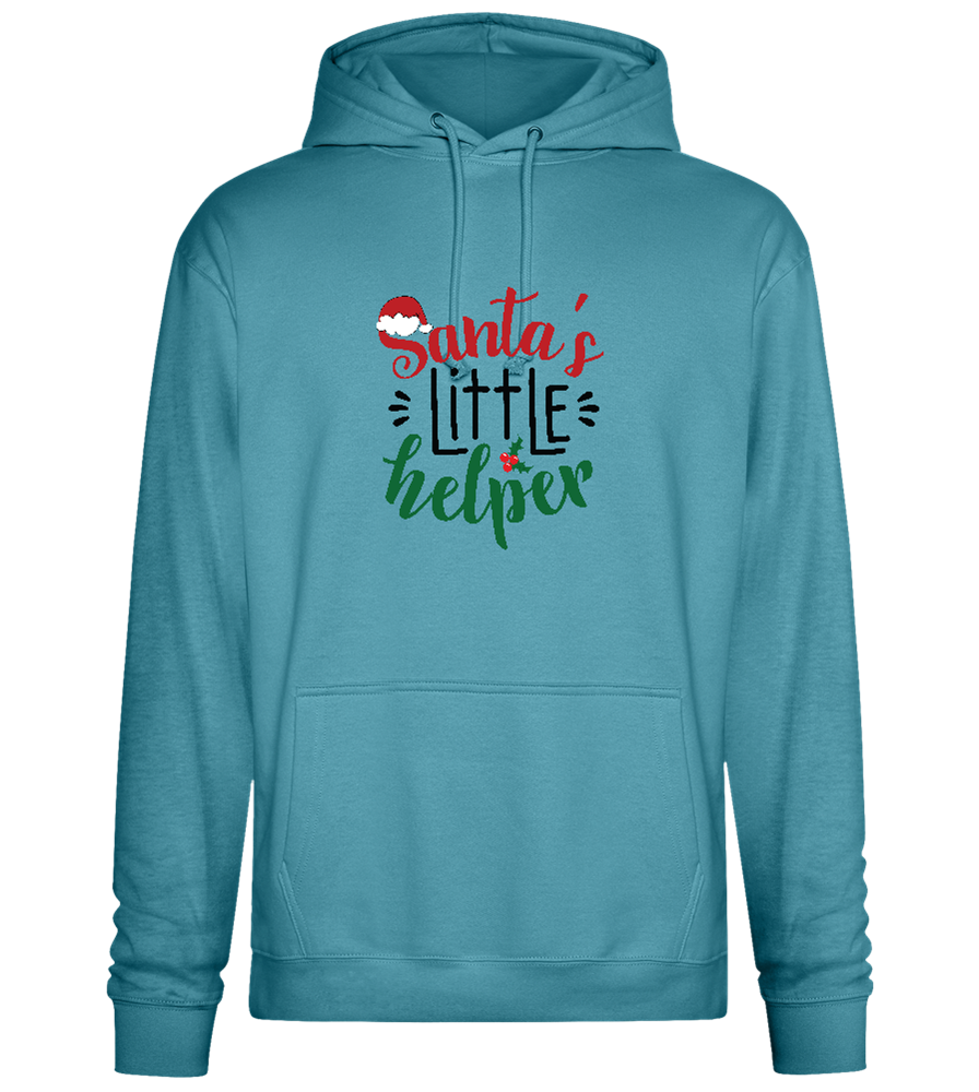 Santa's Helper Design - Premium Essential Unisex Hoodie_POOL BLUE_front