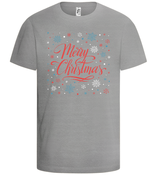 Merry Christmas Snowflakes Design - Comfort kids fitted t-shirt_ORION GREY_front