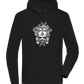 Skull With Flames Design - Premium unisex hoodie_BLACK_front