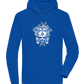 Skull With Flames Design - Premium unisex hoodie_ROYAL_front