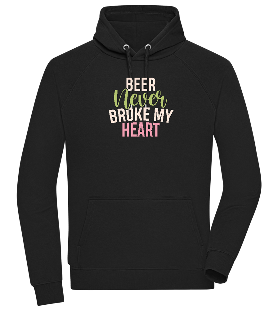 Never Broke My Heart Design - Comfort unisex hoodie_BLACK_front