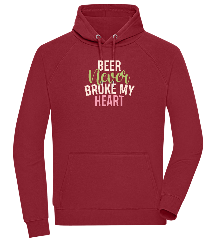 Never Broke My Heart Design - Comfort unisex hoodie_BORDEAUX_front