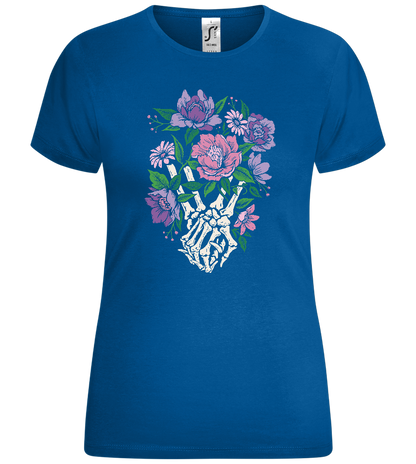 Bones and Blooms Design - Comfort women's t-shirt_ROYAL_front