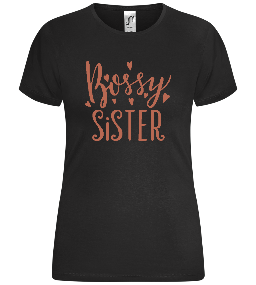 The Bossy Sister Design - Comfort women's t-shirt_DEEP BLACK_front