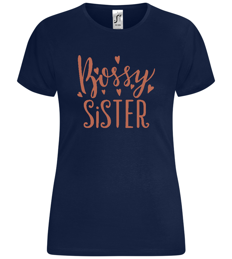 The Bossy Sister Design - Comfort women's t-shirt_MARINE_front