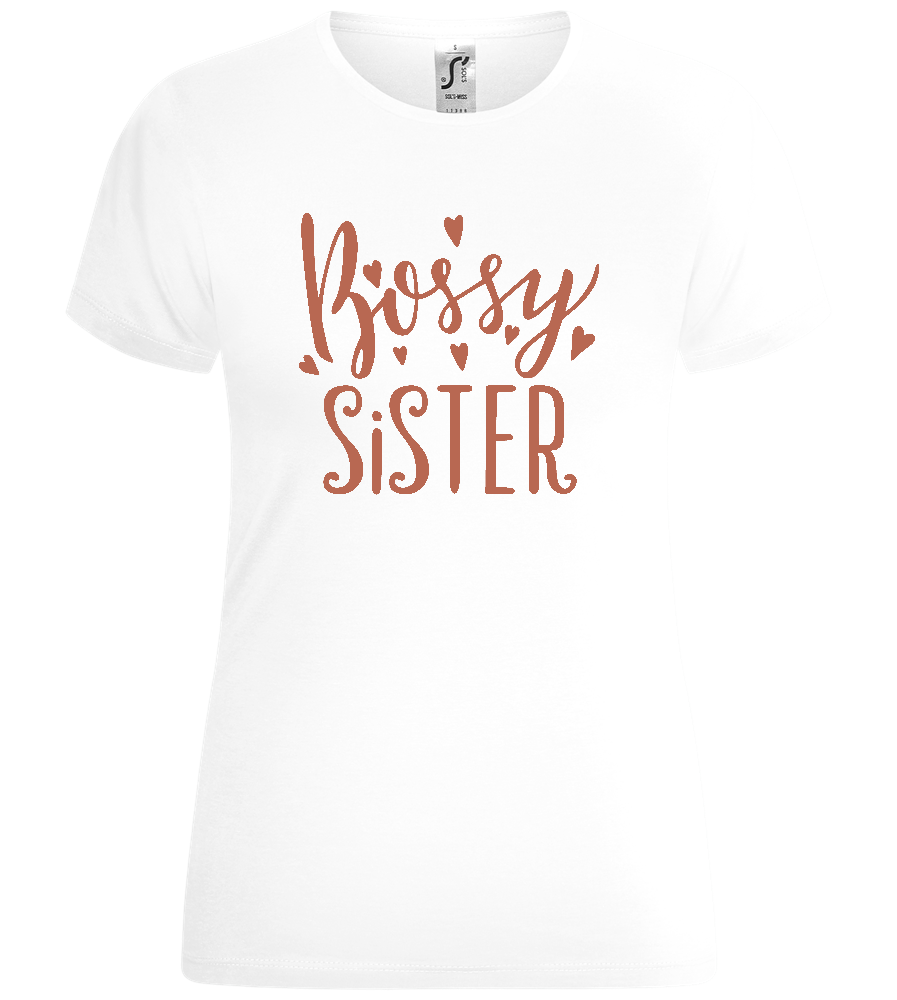 The Bossy Sister Design - Comfort women's t-shirt_WHITE_front