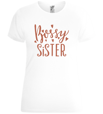 The Bossy Sister Design - Comfort women's t-shirt_WHITE_front