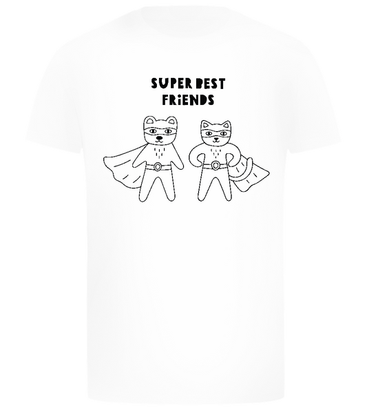 Super BFF Design - Comfort boys fitted t-shirt_WHITE_front