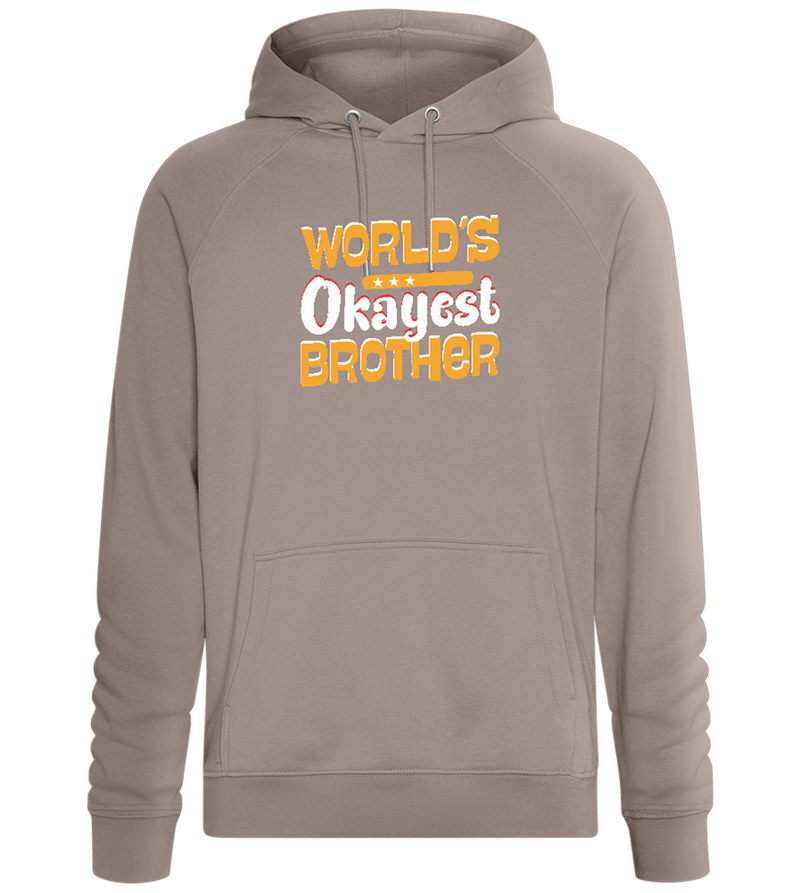 World's Okayest Brother Design - Comfort unisex hoodie_CHARCOAL CHIN_front