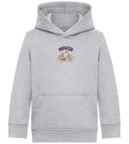 Koningsdag Oranje Fiets Design - Comfort Kids Hoodie_ORION GREY II_front