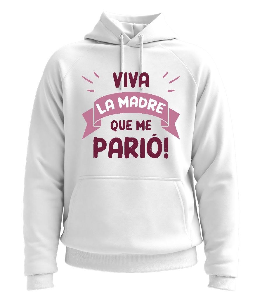 Viva la Madre Design - Comfort unisex hoodie_WHITE_front