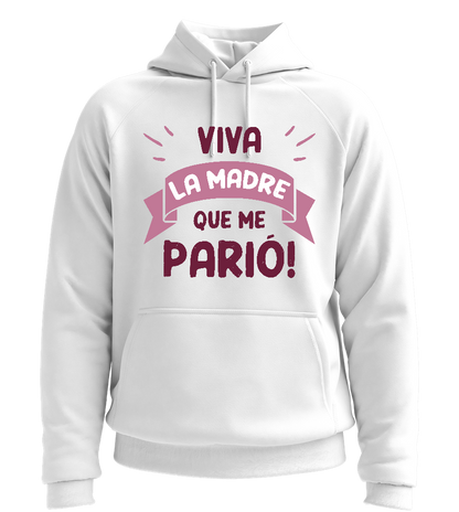 Viva la Madre Design - Comfort unisex hoodie_WHITE_front