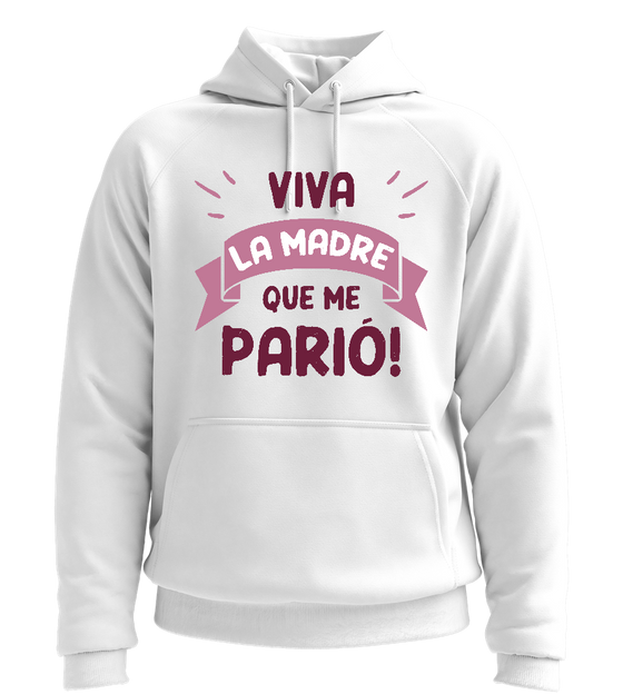 Viva la Madre Design - Comfort unisex hoodie_WHITE_front