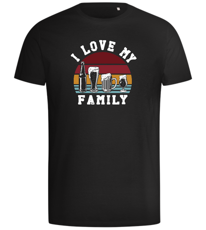 I Love My Family Design - Comfort men's t-shirt_DEEP BLACK_front