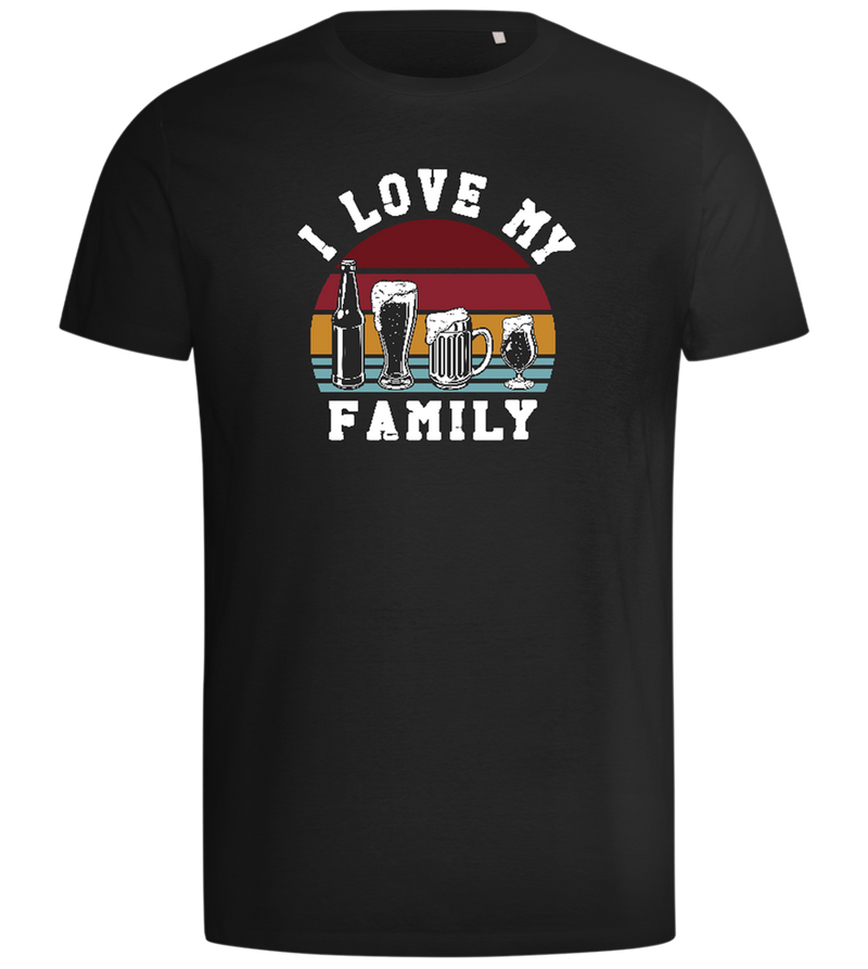 I Love My Family Design - Comfort men's t-shirt_DEEP BLACK_front