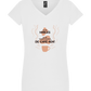 First Coffee Design - Basic women's v-neck t-shirt_WHITE_front