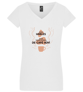 First Coffee Design - Basic women's v-neck t-shirt