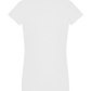 First Coffee Design - Basic women's v-neck t-shirt_WHITE_back