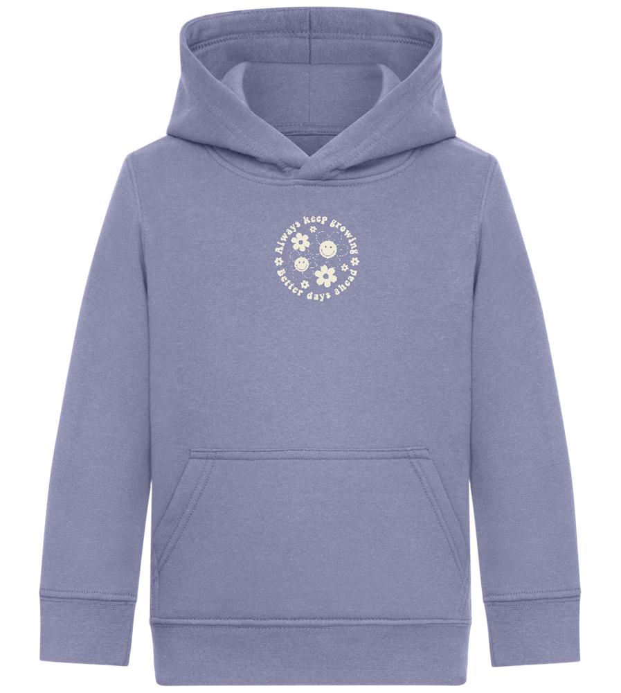 Keep Growing Design - Comfort Kids Hoodie_BLUE_front