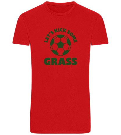 Let's Kick Some Grass Design - Basic Unisex T-Shirt_RED_front