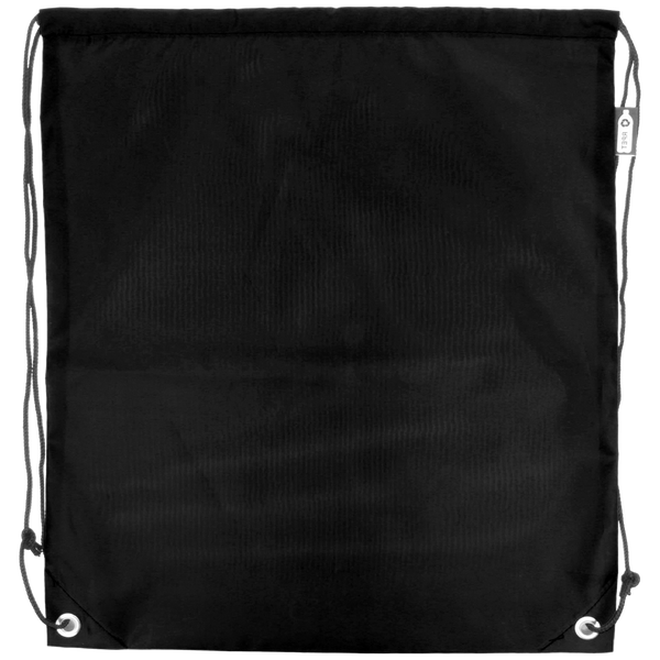 Eco-Friendly RPET Drawstring Bag_BLACK_front