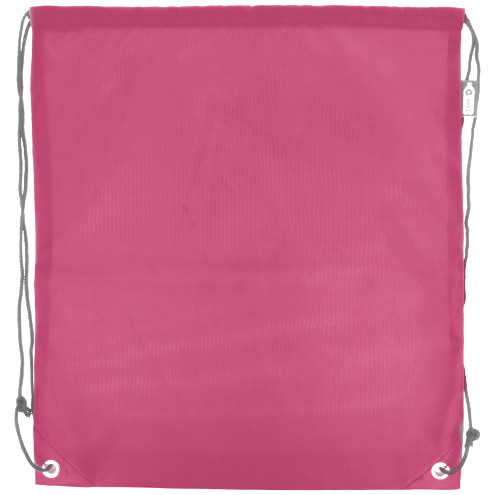Eco-Friendly RPET Drawstring Bag_FUCHSIA_front