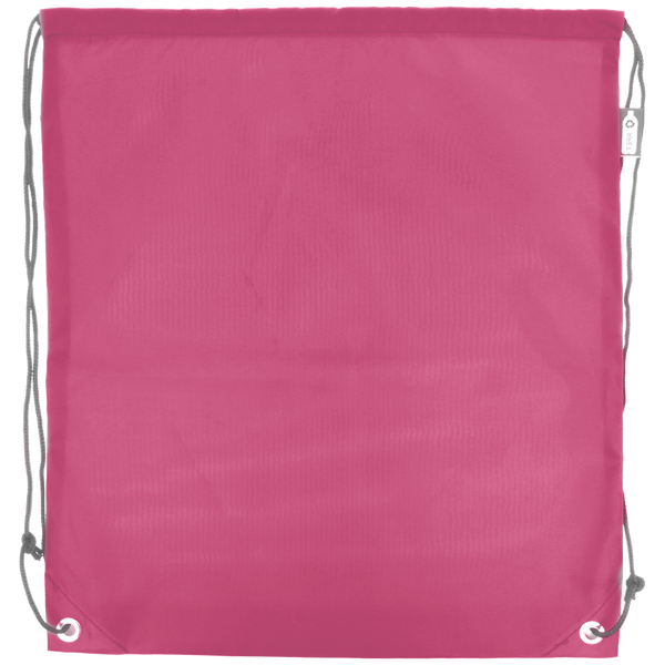 Eco-Friendly RPET Drawstring Bag_FUCHSIA_front