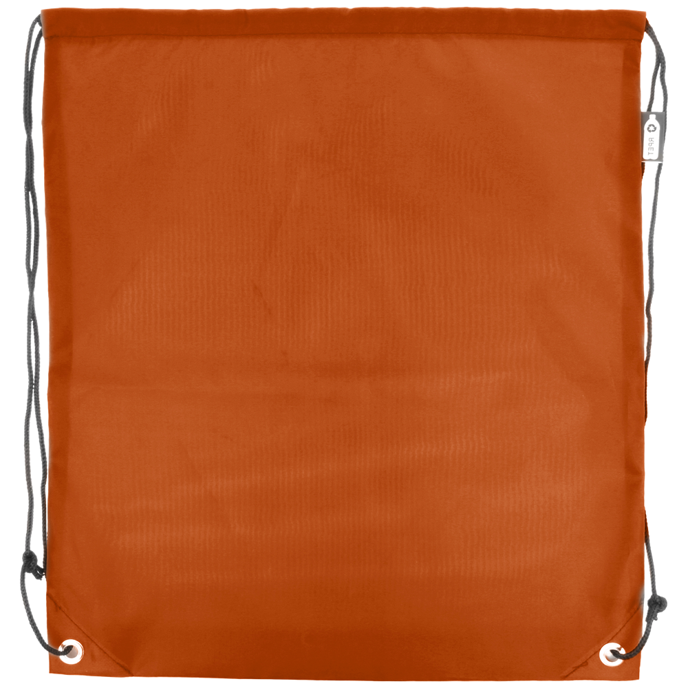 Eco-Friendly RPET Drawstring Bag_ORANGE_front