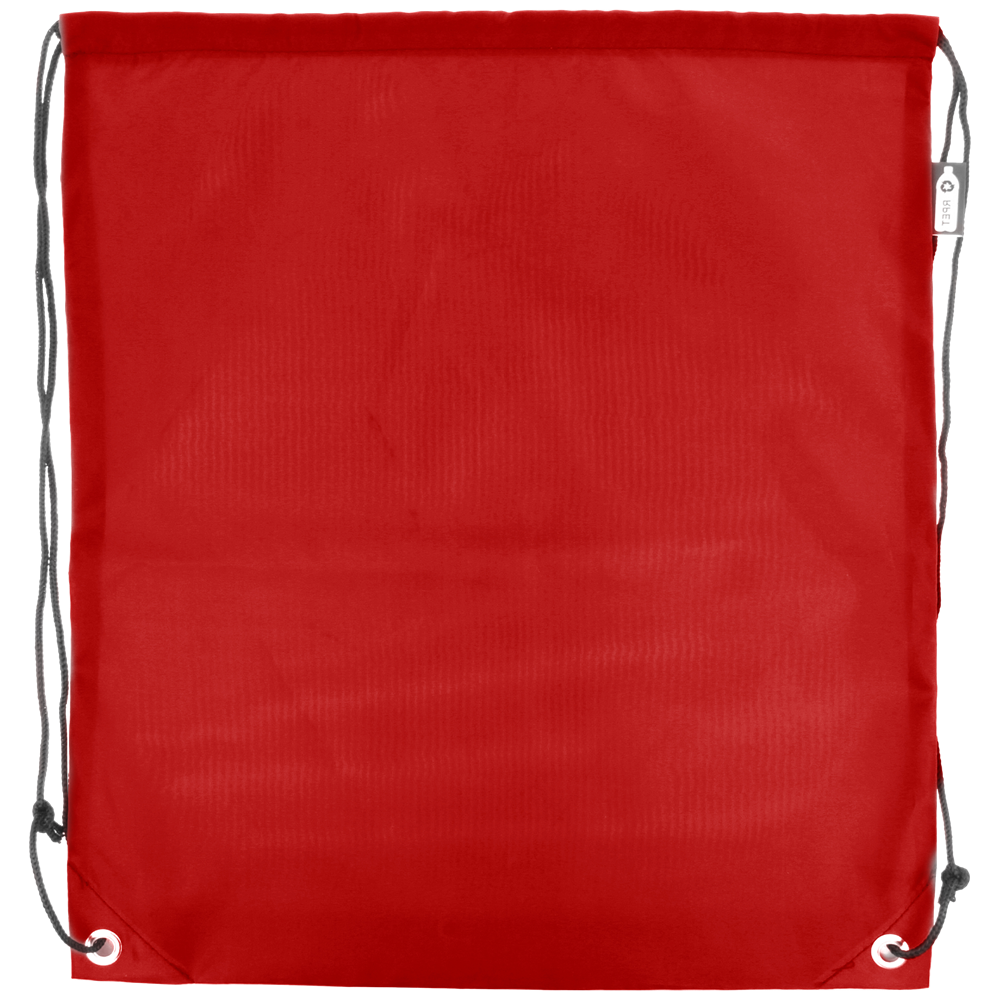 Eco-Friendly RPET Drawstring Bag_RED_front