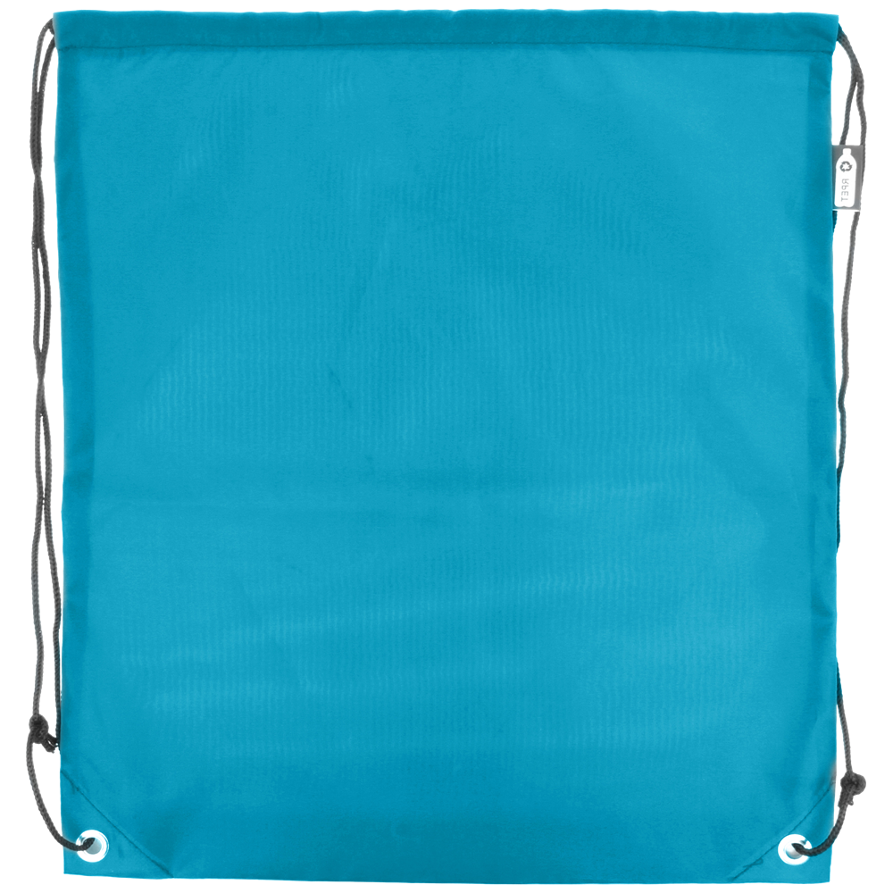 Eco-Friendly RPET Drawstring Bag_TURQUOISE_front