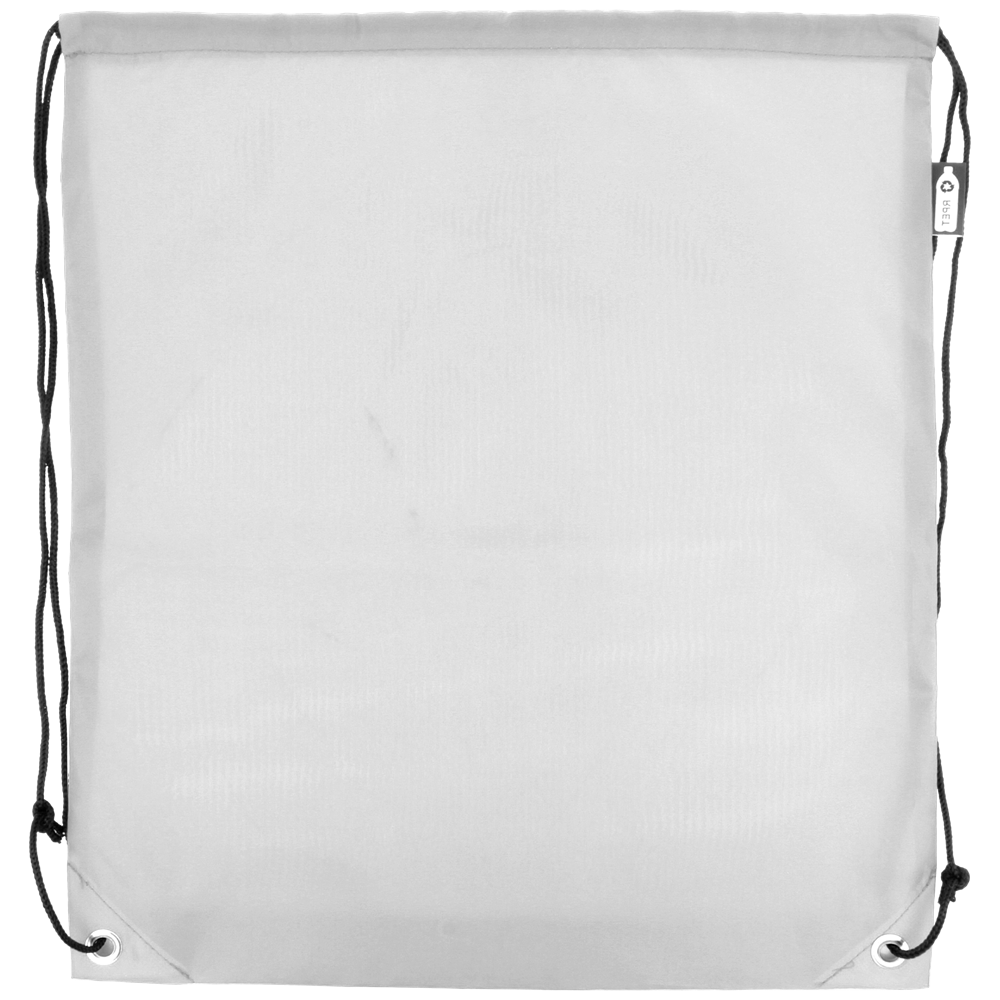 Eco-Friendly RPET Drawstring Bag_WHITE_front