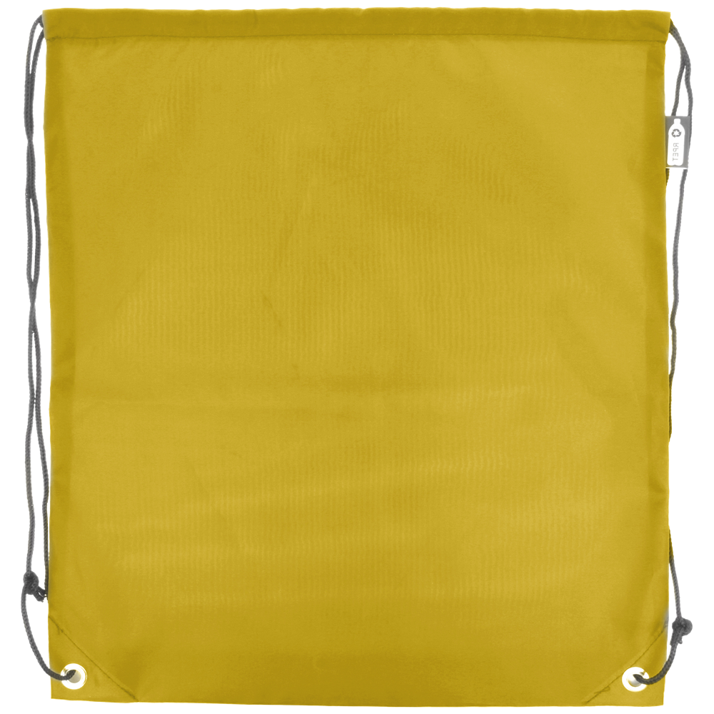 Eco-Friendly RPET Drawstring Bag_YELLOW_front