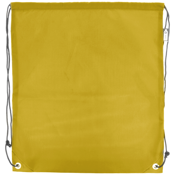 Eco-Friendly RPET Drawstring Bag_YELLOW_front