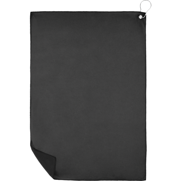 Golf Towel with Clip_BLACK_front