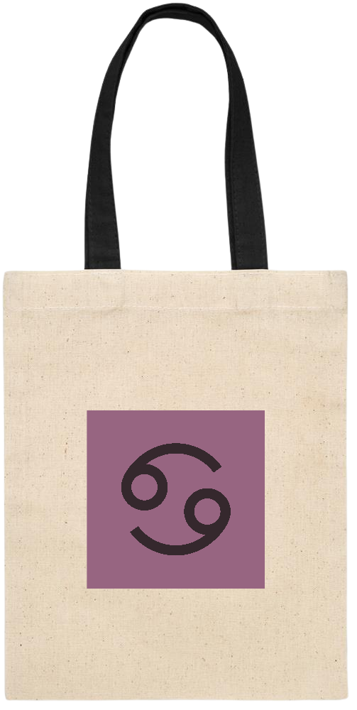 The Crab Zodiac Design - Essential small colored handle gift bag_BLACK_front