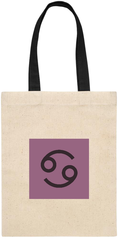 The Crab Zodiac Design - Essential small colored handle gift bag_BLACK_front