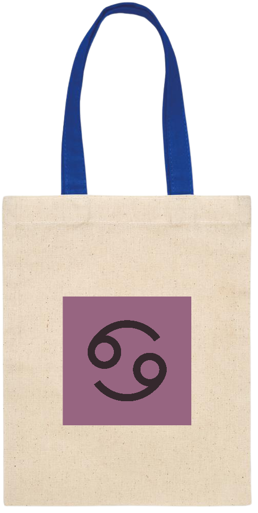 The Crab Zodiac Design - Essential small colored handle gift bag_ROYAL BLUE_front