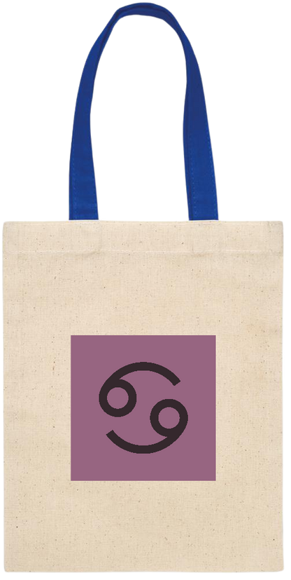 The Crab Zodiac Design - Essential small colored handle gift bag_ROYAL BLUE_front