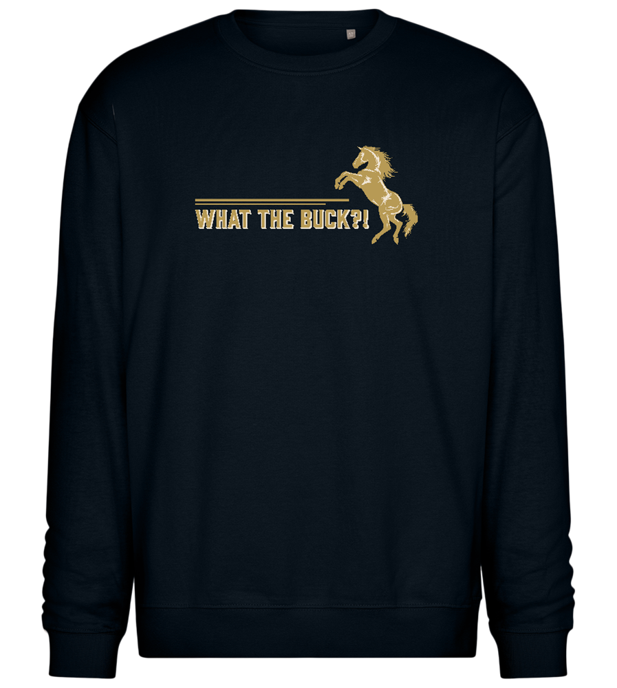 What The Buck Design - Comfort Essential Unisex Sweater_BLACK_front