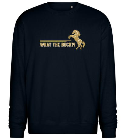 What The Buck Design - Comfort Essential Unisex Sweater_BLACK_front