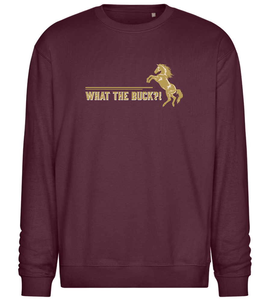 What The Buck Design - Comfort Essential Unisex Sweater_BORDEAUX_front