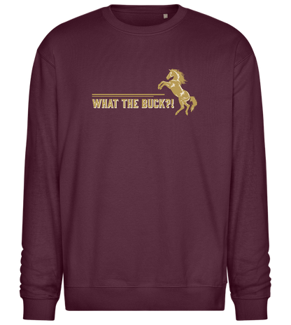 What The Buck Design - Comfort Essential Unisex Sweater_BORDEAUX_front