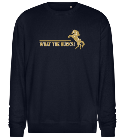 What The Buck Design - Comfort Essential Unisex Sweater_FRENCH NAVY_front