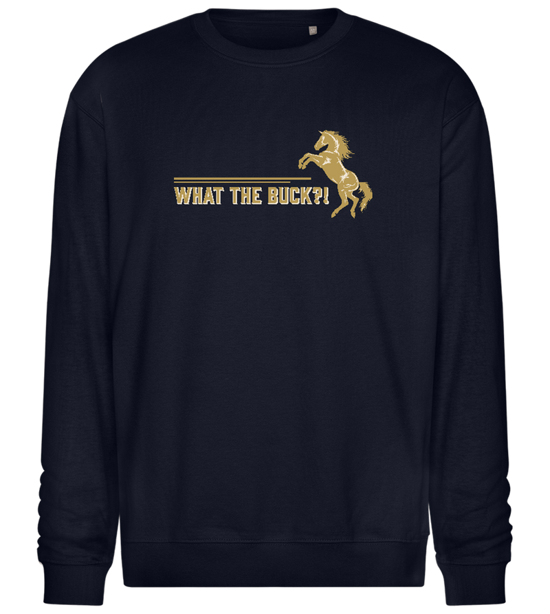 What The Buck Design - Comfort Essential Unisex Sweater_FRENCH NAVY_front