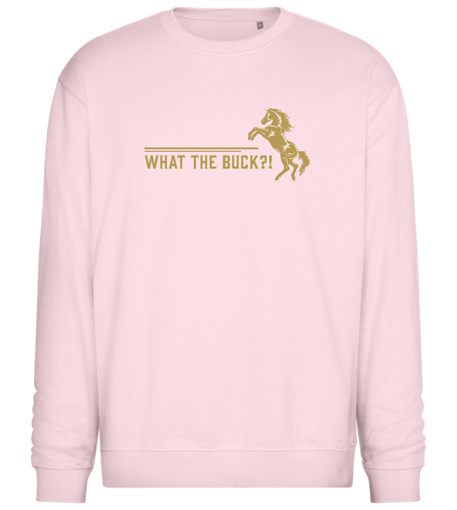 What The Buck Design - Comfort Essential Unisex Sweater_LIGHT PEACH ROSE_front