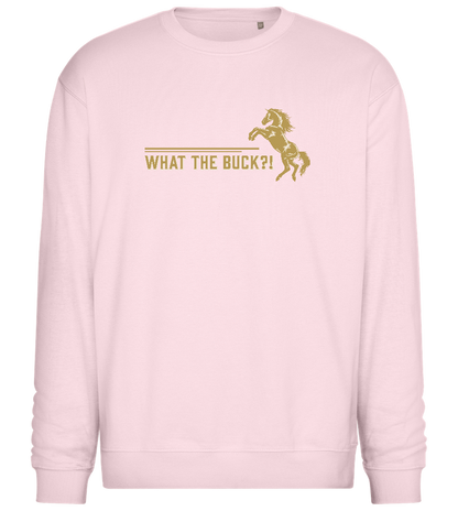 What The Buck Design - Comfort Essential Unisex Sweater_LIGHT PEACH ROSE_front