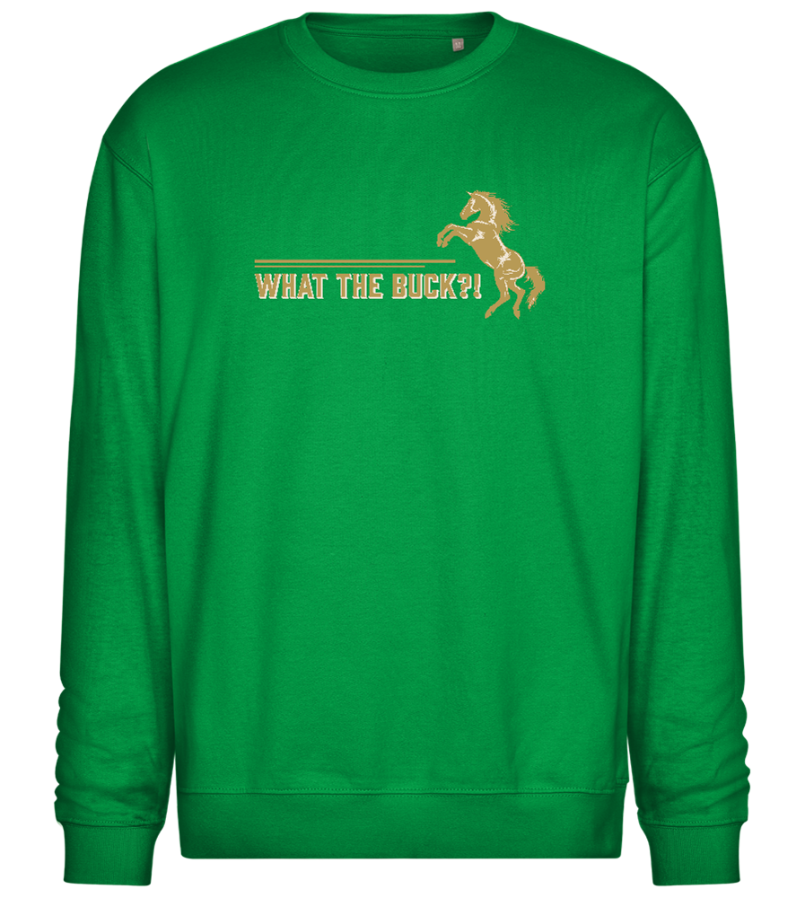 What The Buck Design - Comfort Essential Unisex Sweater_MEADOW GREEN_front