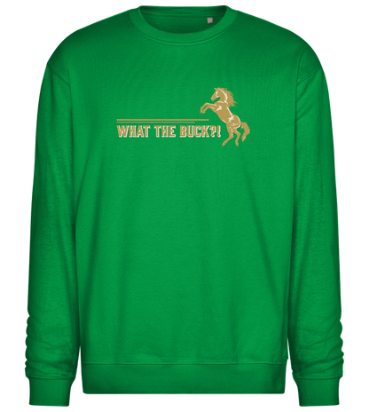 What The Buck Design - Comfort Essential Unisex Sweater_MEADOW GREEN_front