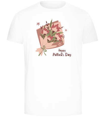 Happy Mother's Day Flower Bouquet Design - Comfort Unisex T-Shirt_WHITE_front